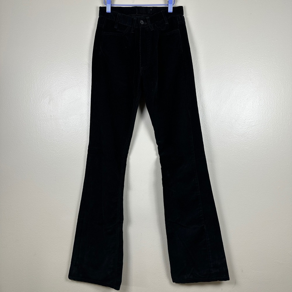 Acne Jeans Women's 27/34 L.U.V Cord Pants Black Flared‎ Corduroy Designer